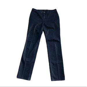 Lafayette 148 Jeans 8 dark Blue Straight Slim mid rise neutral classic women’s